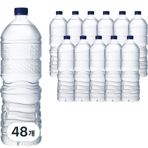 해태htb 강원평창수 무라벨 생수, 48개, 2L