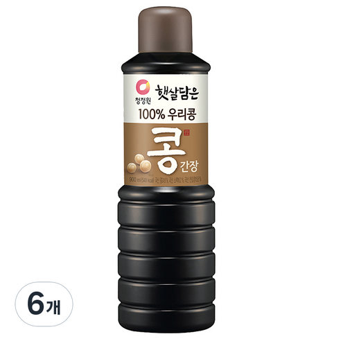 햇살담은 자연숙성 우리콩 간장, 6개, 900ml
