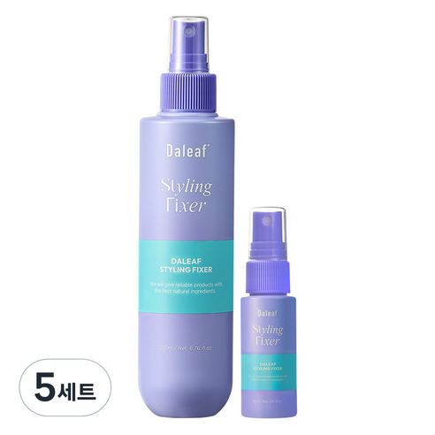달리프 글램 볼륨 스타일링 헤어 픽서 200ml + 휴대용 미니 헤어 픽서 30ml 세트, 5개