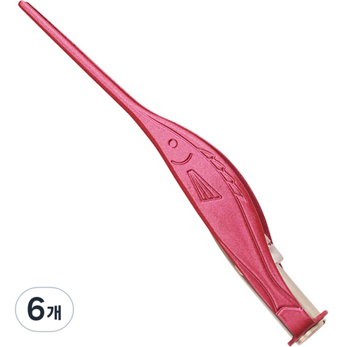 여니팩토리 유아용 청새치 led 귀지집게 레드, 1개입, 6개