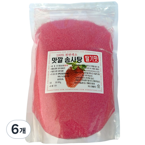 아리에떼 솜사탕 메이커 설탕 딸기향, 500g, 6개