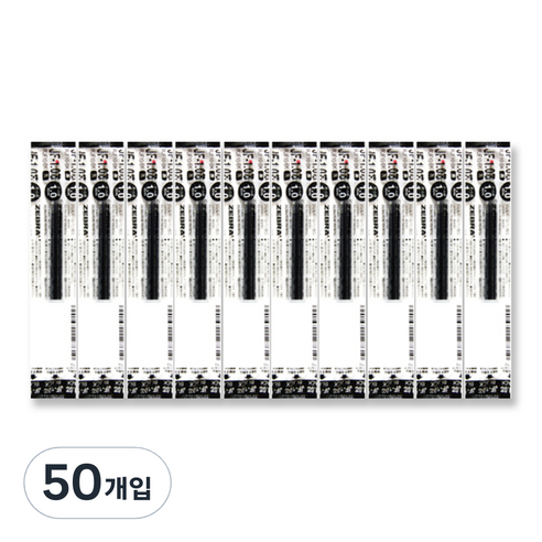 제브라 젤잉크 JF 리필심 1.0mm, 흑색, 50개