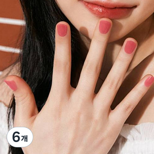 데싱디바 글로우 네일 스티커, 베리, 6개