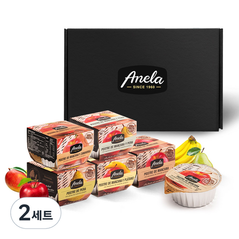 아넬라 생과일 퓨레 첫시작 5팩 선물세트, 사과, 바나나, 배, 당근, 사과배, 2세트