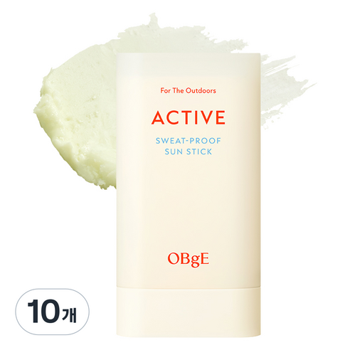 오브제 액티브 스웨트프루프 선스틱 SPF50+ PA++++, 18g, 10개