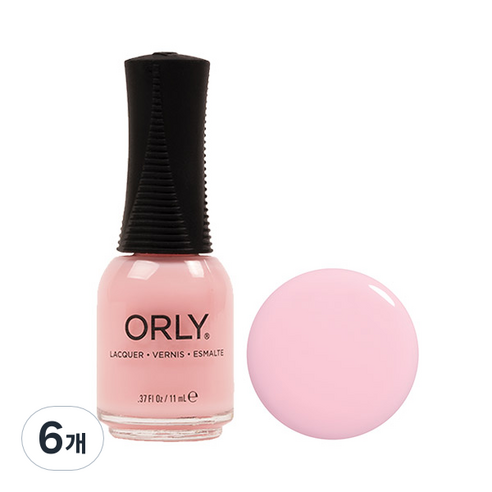 오를리 네일컬러 매니큐어 11ml, 2020011 로즈 컬러드 글래시스, 6개