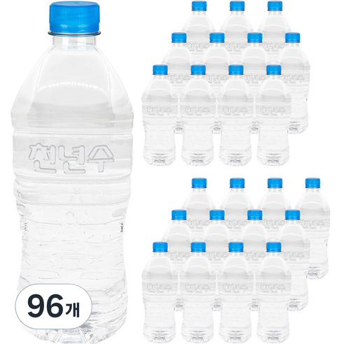천년수 무라벨 생수, 1L, 96개