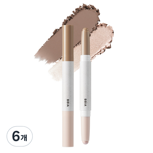 삐아 라스트 윤곽 스틱 2.4g, 01웜 디테일, 6개