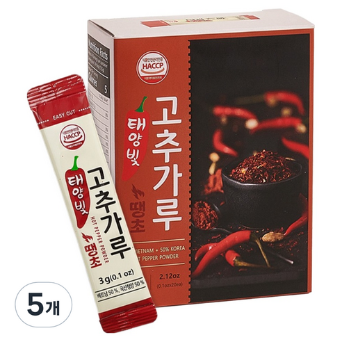 태양빛 땡초고춧가루 스틱 20p, 60g, 5개