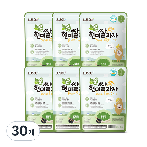 루솔 현미쌀과자, 검정깨, 30개