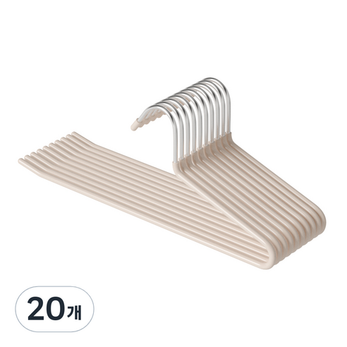 코멧 홈 논슬립 바지걸이, 베이지, 20개