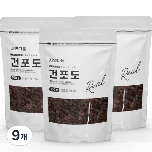 자연다움 건포도, 100g, 9개