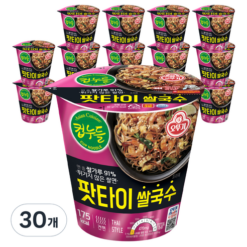 오뚜기 컵누들 팟타이 쌀국수, 50g, 30개