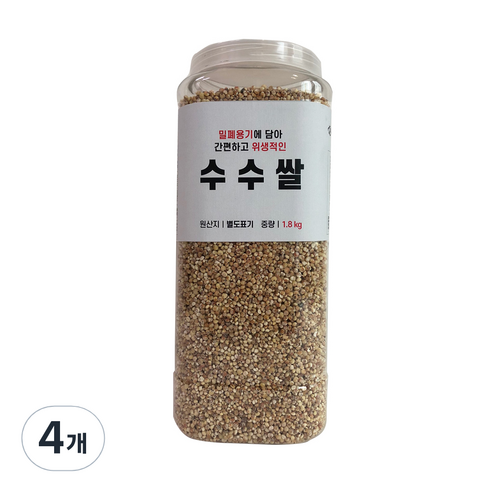 대한농산 통에담은 수수쌀, 1.8kg, 4개