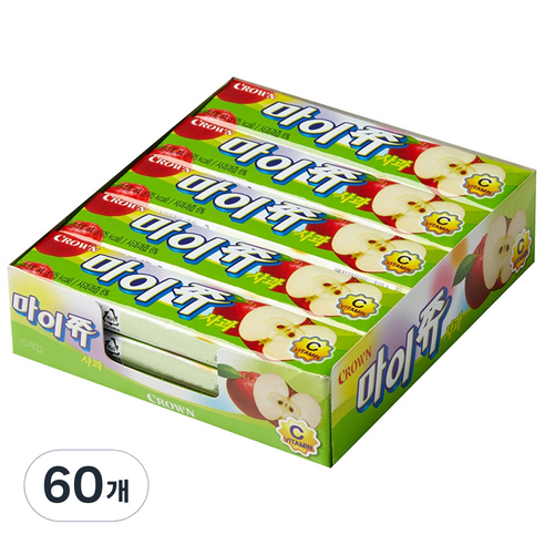 크라운 마이쮸 사과, 60개, 44g