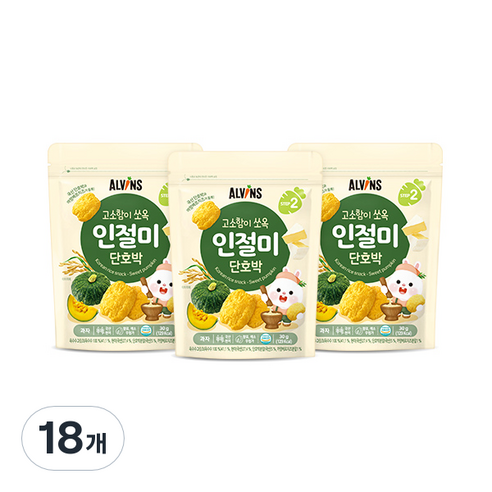 엘빈즈 고소함이 쏘옥 인절미과자, 단호박, 18개