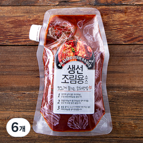 주비푸드 생선조림용 소스, 500g, 6개