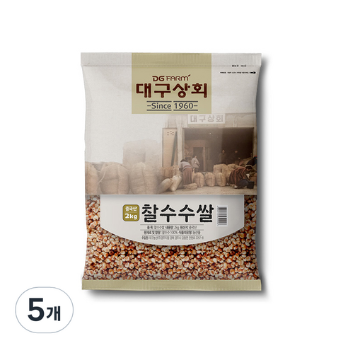 대구상회 중국산 찰수수쌀, 2kg, 5개