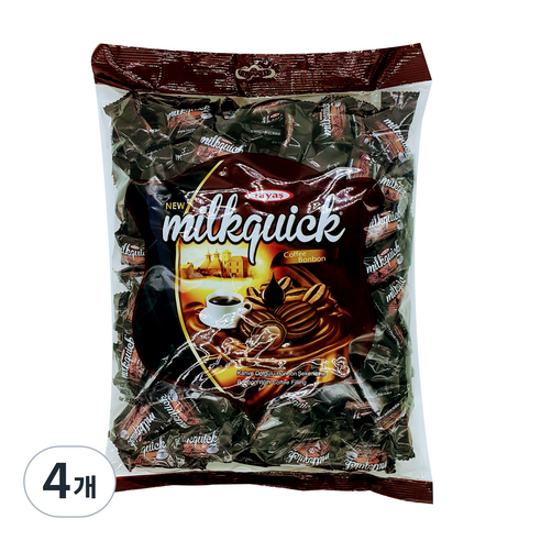 타야스 밀크퀵 커피 봉봉 캔디, 1kg, 4개