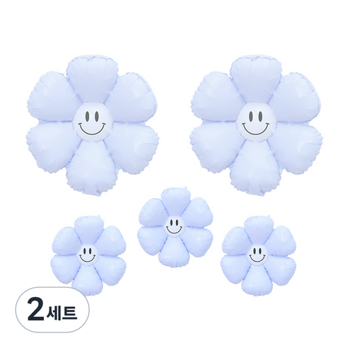 피앤비유니티 무광마카롱 스마일 데이지풍선 세트, 13, 2세트