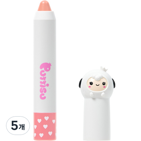 뿌띠슈 버터 립크레용 03 핑크레몬에이드 2.5g, 핑크, 5개