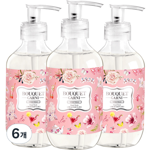부케가르니 핸드워시 화이트머스크, 6개, 290ml