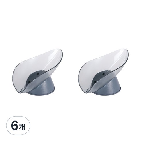 곡선라인 비누받침대, 네이비, 6개