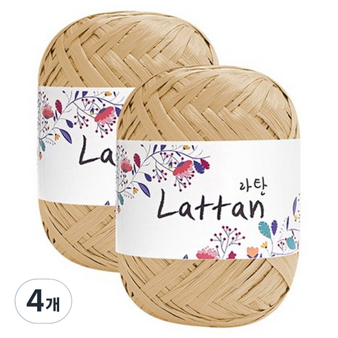 yarna 라탄 2볼 라피아실 40g, 7번(반유광), 4개