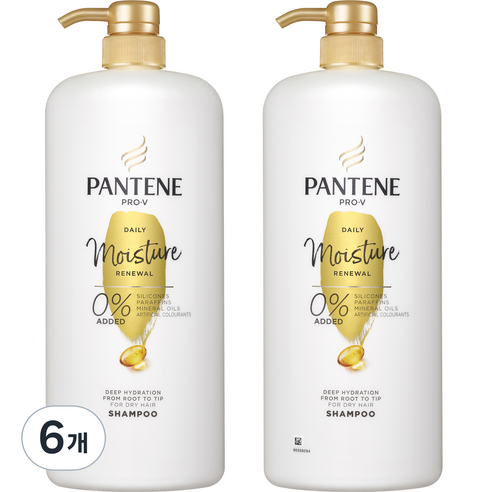 팬틴 데일리 모이스처 케어 샴푸 프루티플로럴향, 6개, 1200ml