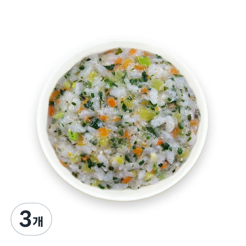 짱죽 유아용 실온 이유식 후기 진밥, 삼색나물들깨진밥, 160g, 3개