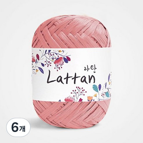 yarna 라탄 라피아 뜨개실 40g, 4번 반유광, 6개
