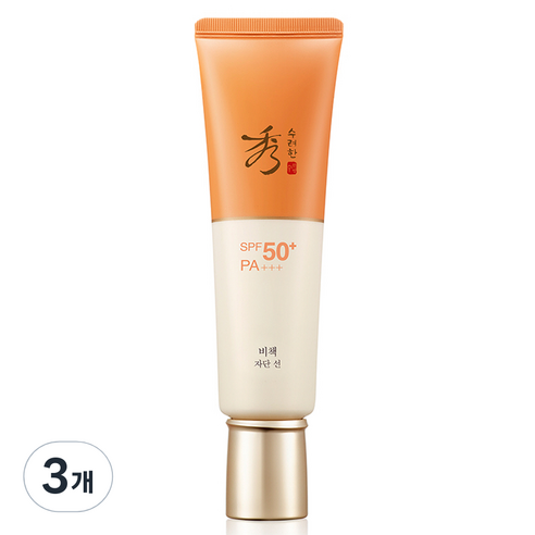 수려한 비책자단 선크림 SPF50+ PA+++, 50ml, 3개