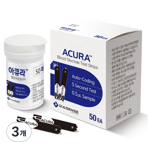 아큐라 혈당측정검사지, 50개입, 3개