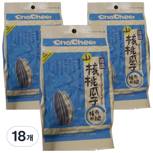 챠챠 해바라기씨 피칸맛, 260g, 18개