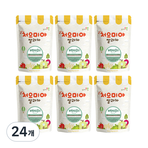 쌀과자마을 처으미야 퍼핑 과자, 브로콜리, 24개, 50g