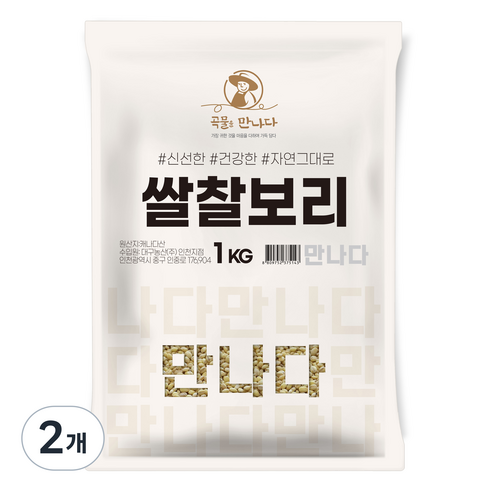 곡물을만나다 쌀찰보리, 1kg, 2개