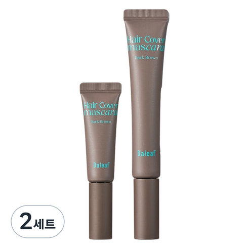 달리프 글램 헤어 커버 새치 마스카라 16g + 미니 8g 세트, 다크 브라운, 2세트