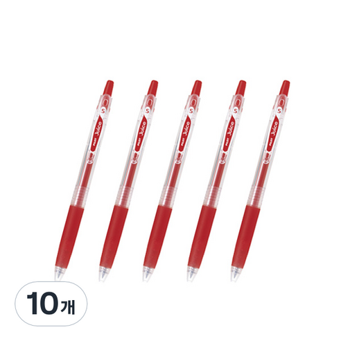 파이롯트 쥬스 젤잉크펜 0.38mm, 레드, 10개