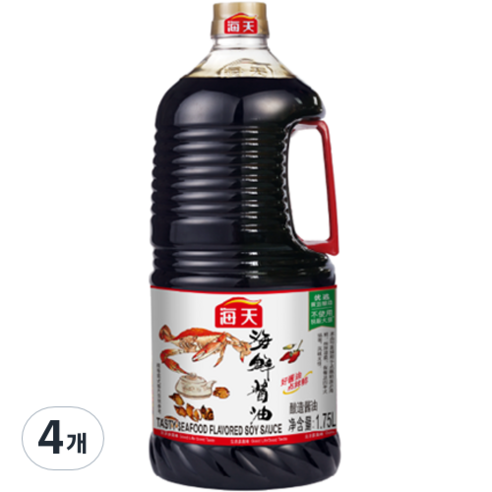 해천 해산물용 간장, 1.75L, 4개