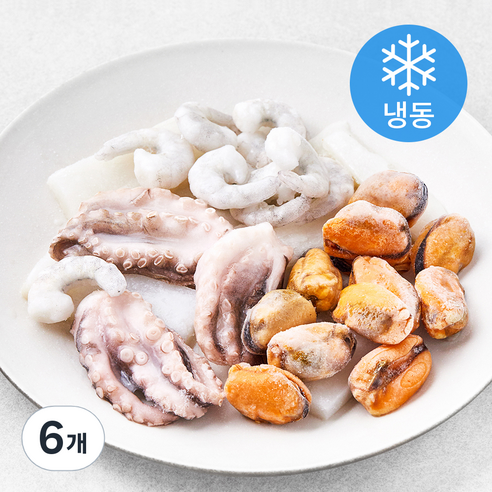 짬뽕 라면용 모둠해물 (냉동), 200g, 6개