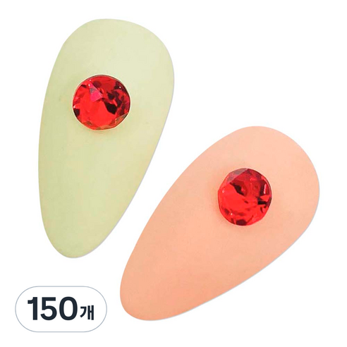 메이브라운 대용량 네일스톤 고퀄원형 V컷 6mm 30p, 레드, 150개