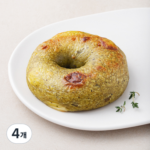 도제식빵 바질 에멘탈 베이글, 110g, 1개입, 4개