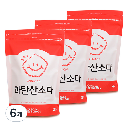 엘앤에스 과탄산소다 산소계표백제, 6개, 1kg