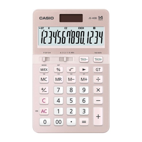 카시오 일반 계산기 JS-40B, 핑크, 1개