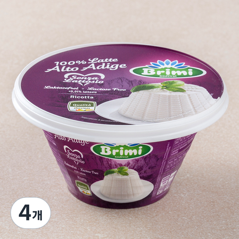 브리미 리코타 락토스프리 치즈, 200g, 1개입, 4개