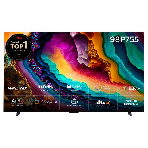 TCL 4K UHD LED 스마트TV, 248cm(98인치), 98P755, 스탠드형, 방문설치