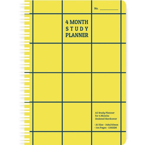 모노라이크 체커스 4개월 스터디 플래너, 04 Yellow