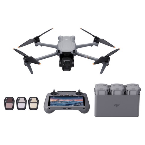 DJI Air 3S 플라이 모어 콤보 + RC 2 드론 세트, 혼합색상, 1세트