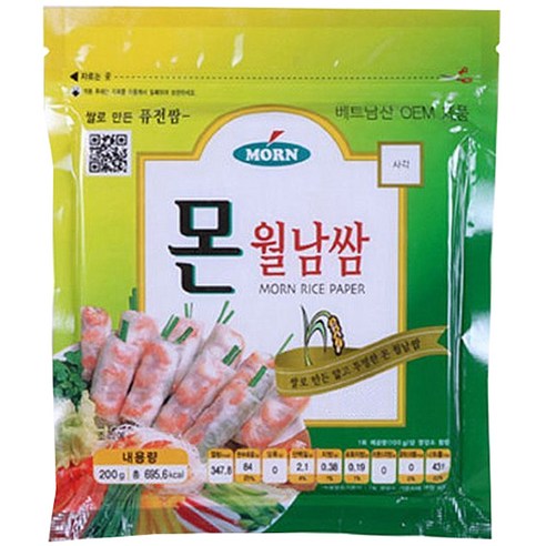 MORN 월남쌈 사각, 200g, 1개