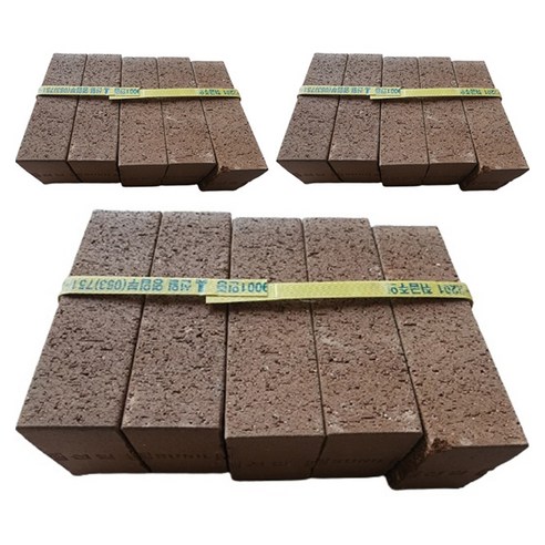 WITH블럭 황토벽돌 토석 190x90x57mm, 초코브라운, 15개